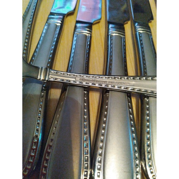 Vintage Silverware Set Service for 6 Flatware Spoons Forks Knives 18 Pieces - Picture 4 of 4